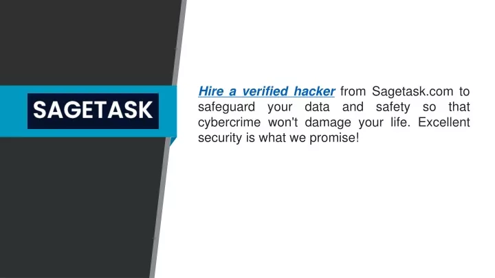 hire a verified hacker from sagetask