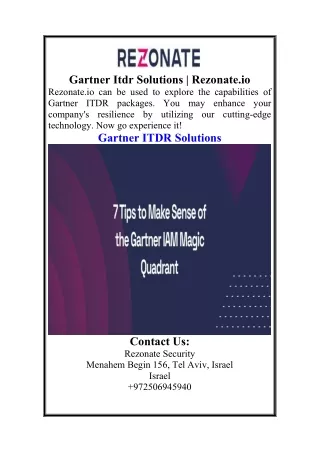 Gartner Itdr Solutions  Rezonate.io