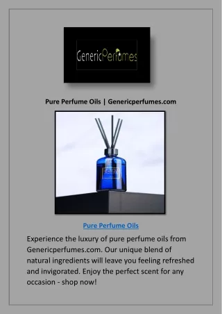 Fragrances Online | Genericperfumes.com