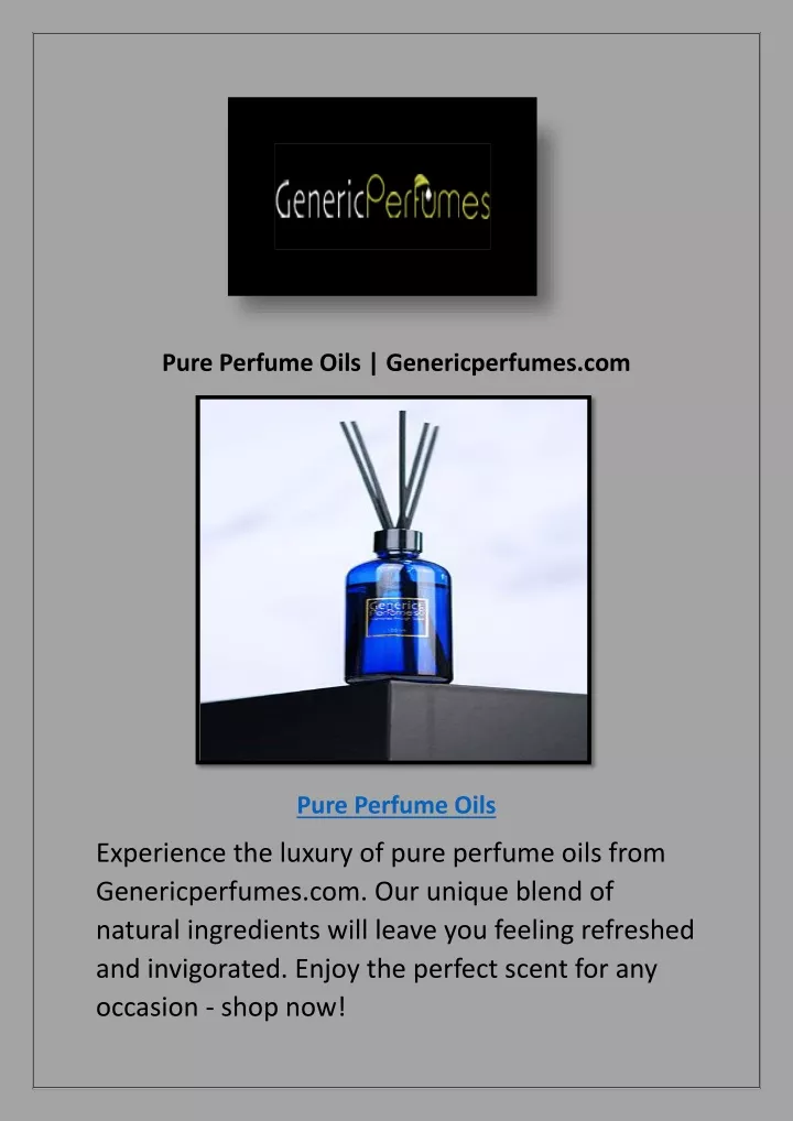 pure perfume oils genericperfumes com