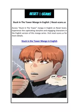 Stuck In The Tower Manga In English  Reset-scans.us