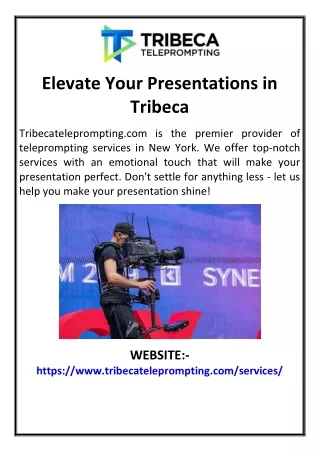 Elevate Your Presentations in Tribeca