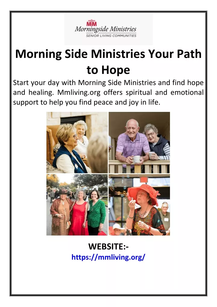 morning side ministries your path to hope start