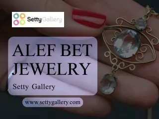 Meaningful Talismans: Alef Bet Jewelry at Setty Gallery