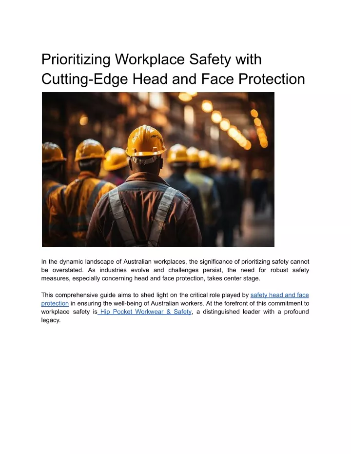 prioritizing workplace safety with cutting edge