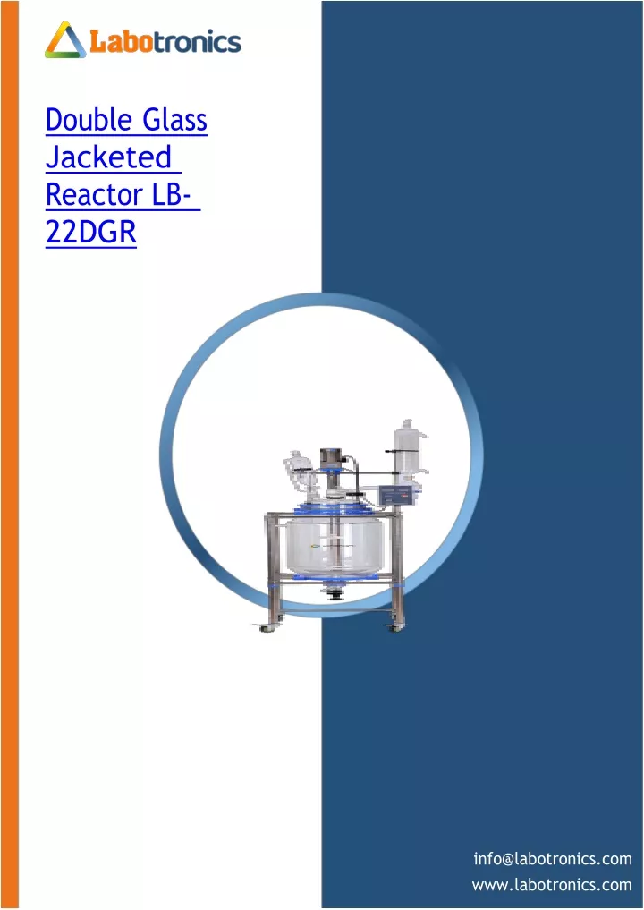 double glass jacketed reactor lb 22dgr