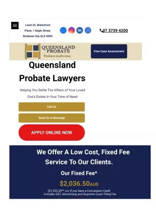 Wills and Estate Lawyers Brisbane