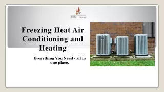 Freezing Heat - Premier HVAC Experts Serving Hays County