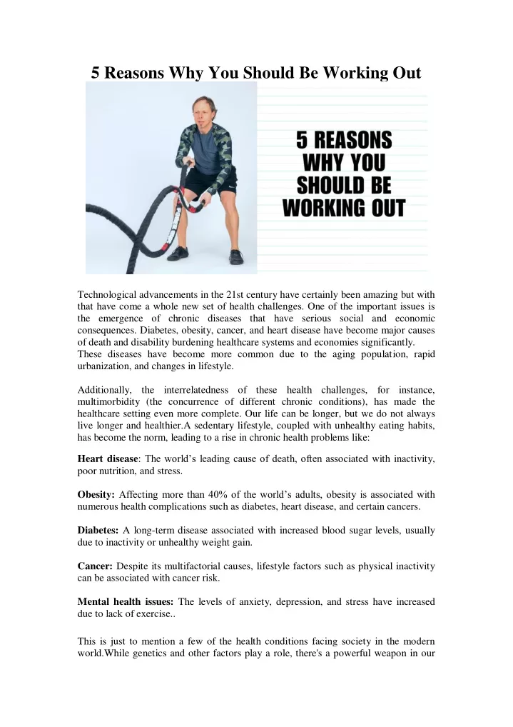 5 reasons why you should be working out