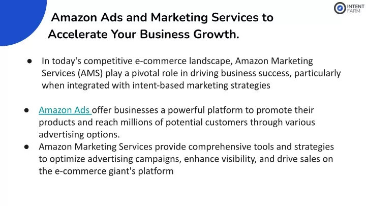 amazon ads and marketing services to accelerate