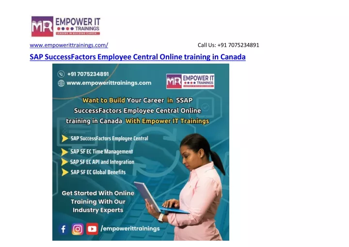 sap successfactors employee central online training in canada