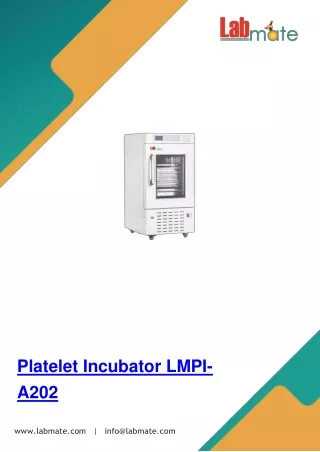 platelet incubator lmpi a202