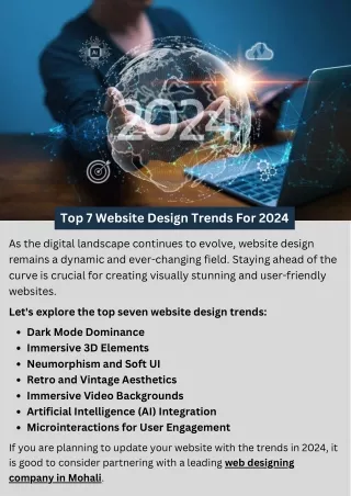 top 7 website design trends for 2024