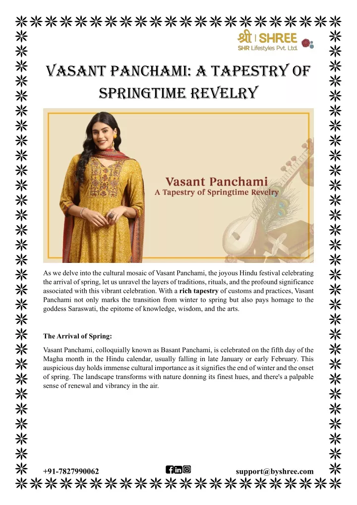 vasant panchami a tapestry of springtime revelry