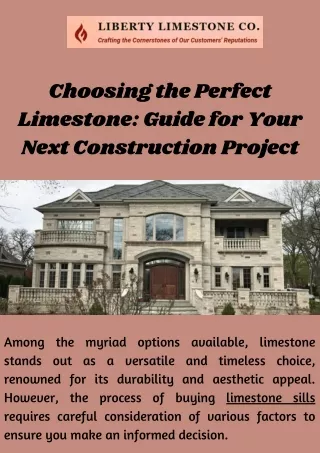 Choosing the Perfect Limestone: Guide for Your Next Construction Project