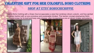 valentine gift for her colorful boho clothing