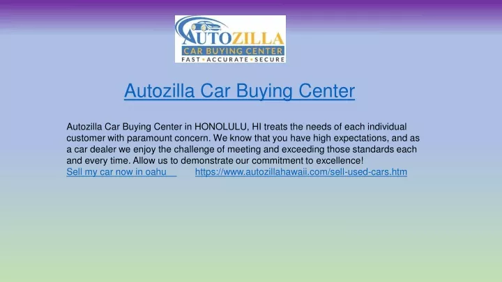 autozilla car buying center