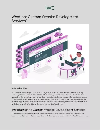 What are Custom Website Development Services