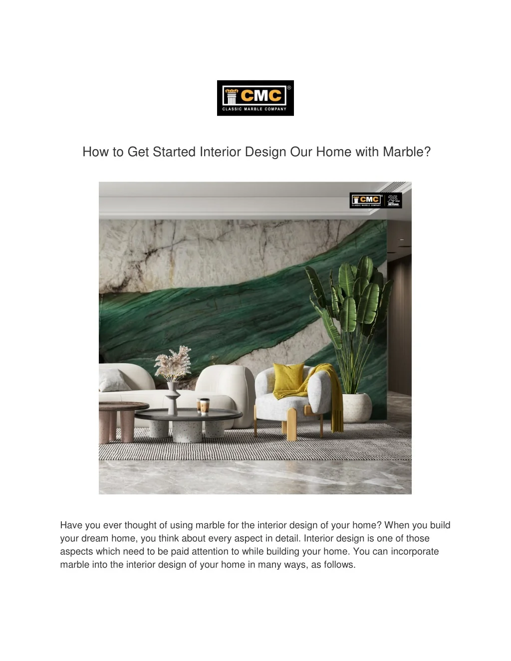 PPT - How to Get Started Interior Design Our Home with Marble ...