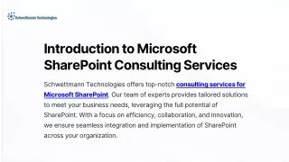 microsoft sharepoint consulting services