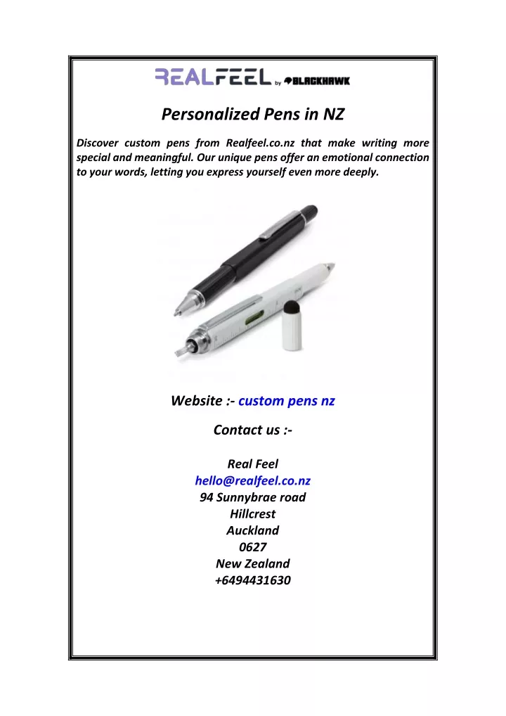 personalized pens in nz