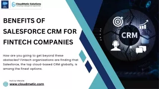 Benefits of Salesforce CRM for Fintech companies