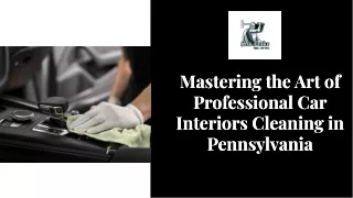 Mastering The Art of Professional Car Interiors Cleaning in Pennsylvania