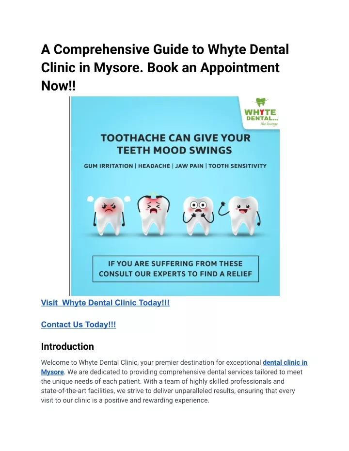 a comprehensive guide to whyte dental clinic