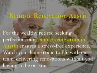 Remote Renovation Austin