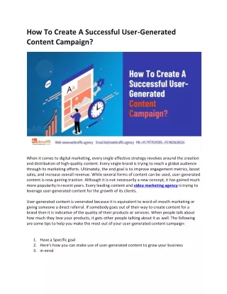 How To Create A Successful User-Generated Content Campaign