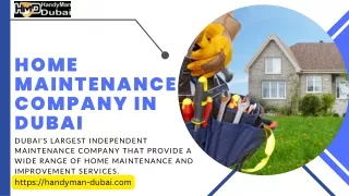 How Can You Find the Right Home Maintenance Company in Dubai?