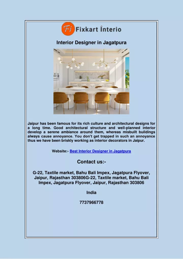 interior designer in jagatpura