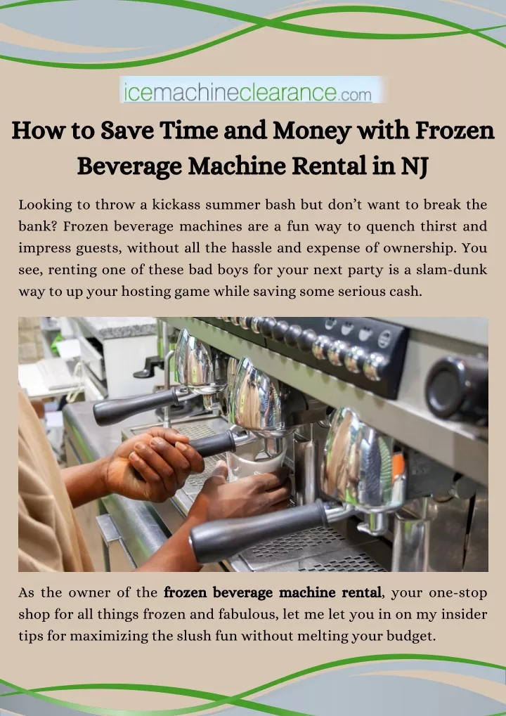 how to save time and money with frozen beverage