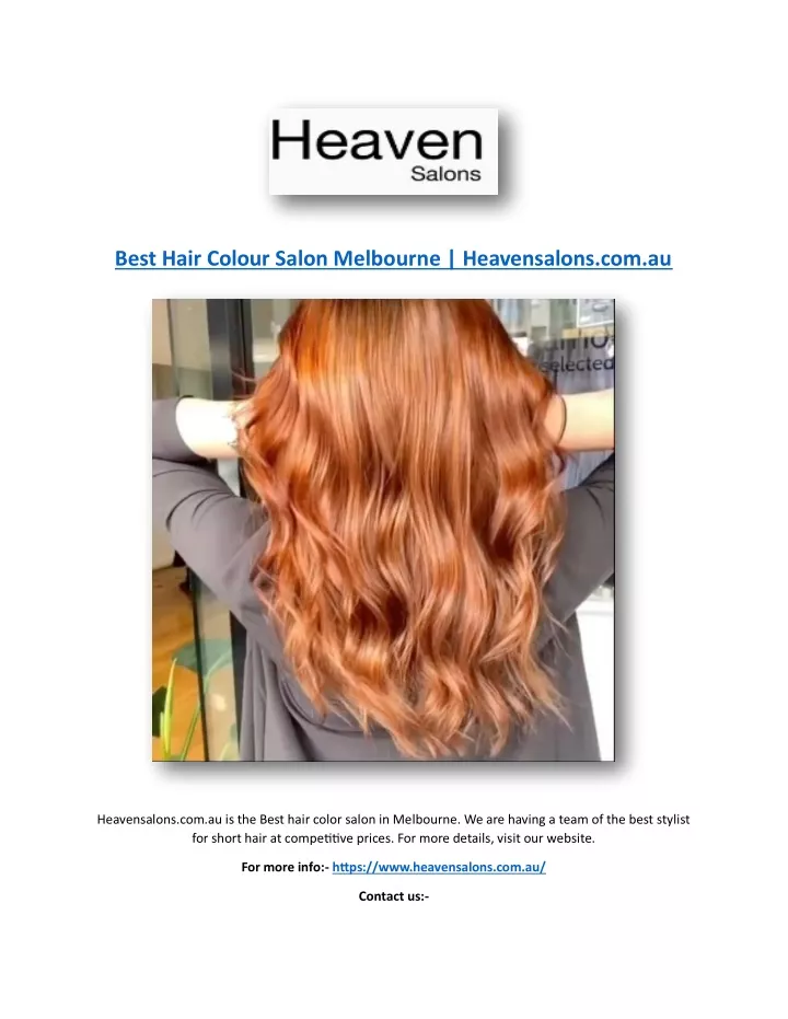 best hair colour salon melbourne heavensalons