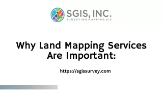Why Land Mapping Services Are Important ?