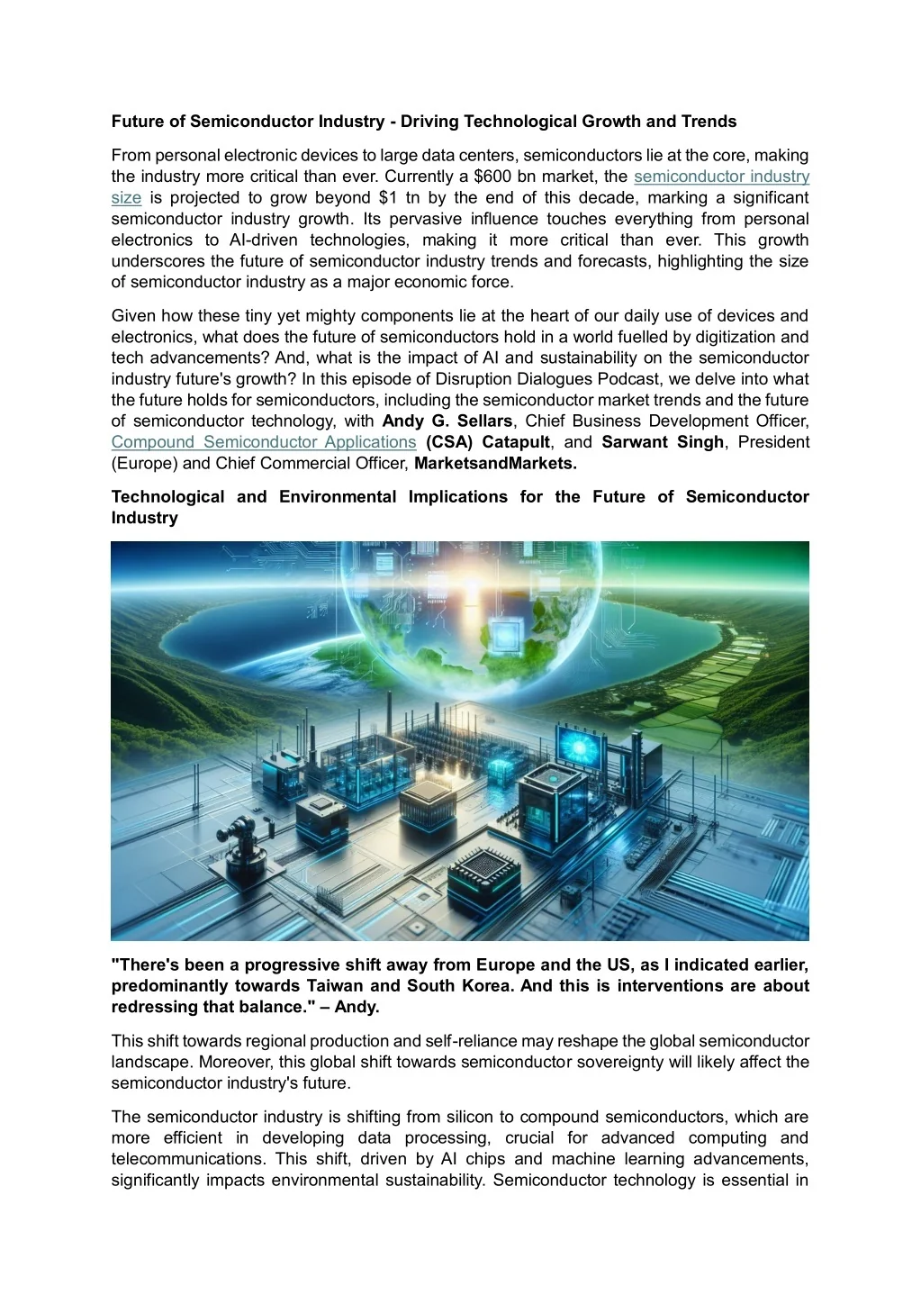 PPT - Future of Semiconductor Industry - Driving Technological Growth ...