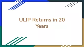 ULIP Returns in 20 Years |HDFC Life