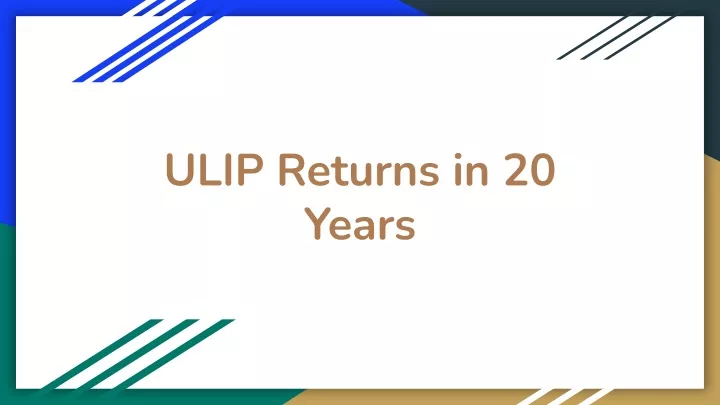 ulip returns in 20 years
