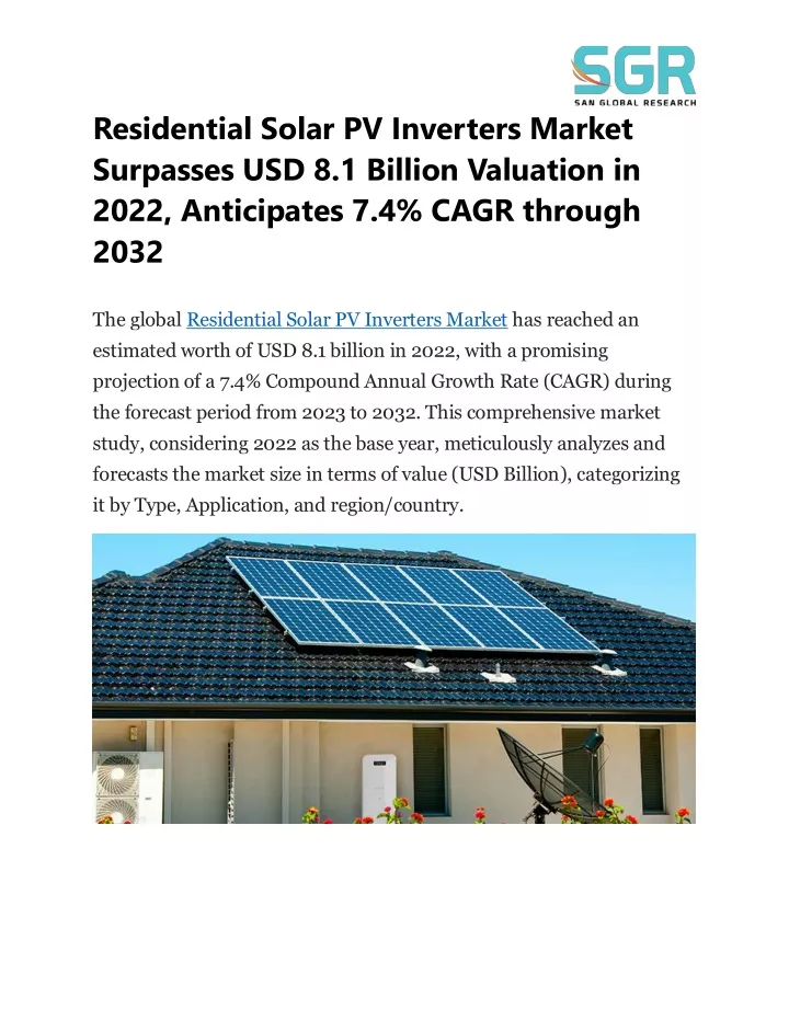 residential solar pv inverters market surpasses