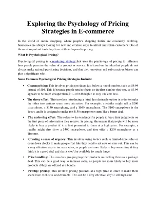 Exploring-the-Psychology-of-Pricing-Strategies-in-E
