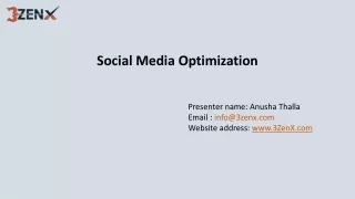 Social Media Optimization.3zen