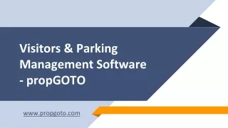 Visitor & Parking Management Software | propGOTO