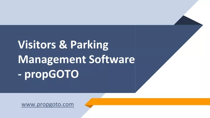 visitors parking management software propgoto