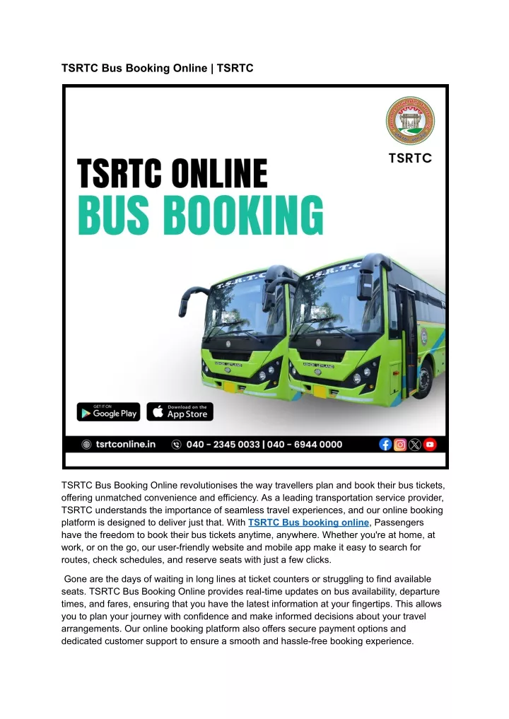 tsrtc bus booking online tsrtc