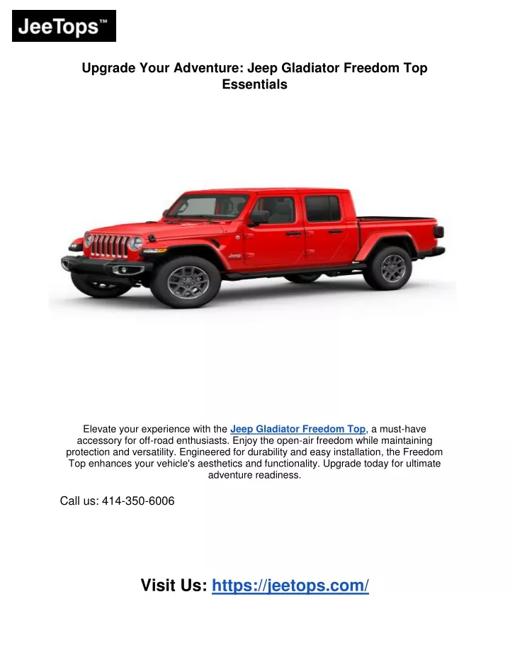 upgrade your adventure jeep gladiator freedom