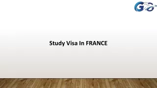 Study Visa In FRANCE