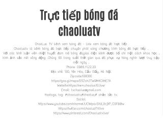Trước tiếp bóng đá chaolua tv
