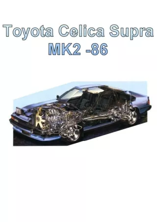 1995 Toyota Supra Service Repair Manual