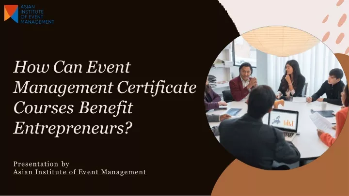 how can event management certificate courses