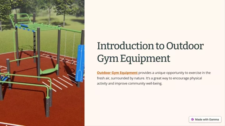 introduction to outdoor gym equipment